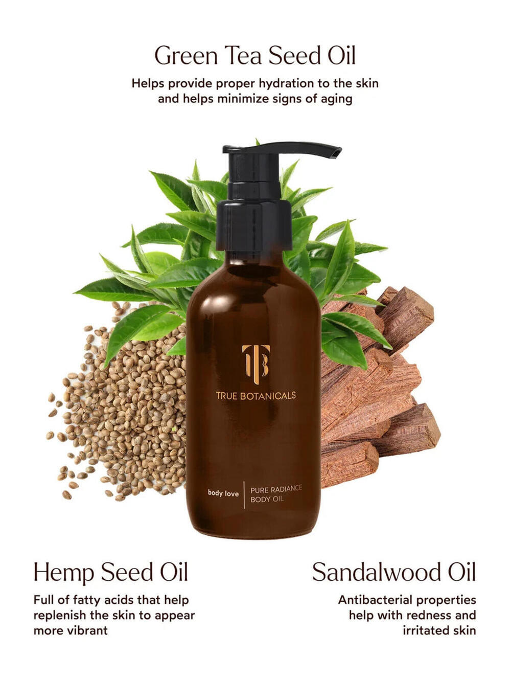 True Botanicals Pure Radiance Body Oil Body Love 4 fl oz / 118 ml NEW IN BOX